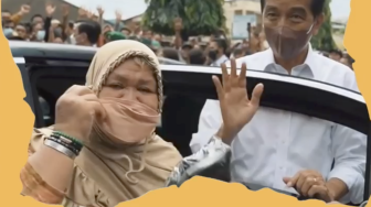 Warga Binjai Berselfie Ria Dengan Jokowi