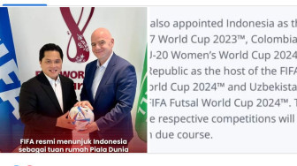 Resmi, Indonesia Jadi Tuan   Rumah Piala Dunia U-17 2023
