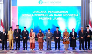 Pj Bupati Muaro Jambi Hadiri Pengukuhan Kepala Perwakilan Bank Indonesia Provinsi Jambi