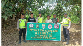 TNI-Polri Sosialisasikan Pencegahan Karhutla di Kumpeh Ulu
