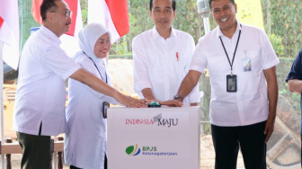 Padukan Konsep Alam, Budaya dan Manusia, Presiden Jokowi Groundbreaking Kantor BPJS Ketenagakerjaan di IKN
