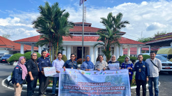 SKK Migas dan KKKS Salurkan Bantuan Bencana Banjir - Longsor di Sumatera Barat, Ketua Forum Jurnalis Migas, Mursyid Sonsang, Terima Kasih Balambun Kepada SKK Migas dan KKKS.