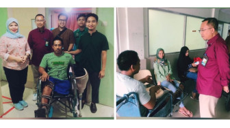 BPJS Ketenagakerjaan Dampingi Pasien RTW Mendapatkan Kaki Palsu di RS Islam Arafah