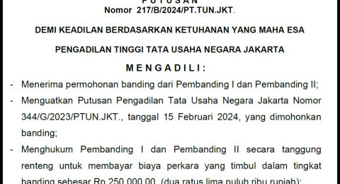 YPJ Menang Banding, PT TUN Jakarta Kuatkan Pembatalan Yayasan Pendidikan Batanghari dan YPJ 77