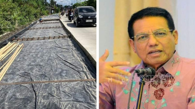 Kebal Hukum Kontraktor Jalan Pembengis, Kuala Tungkal ini, Usman Ermulan Bersumpah Akan Laporkan ke Menteri PUPR dan BPK.