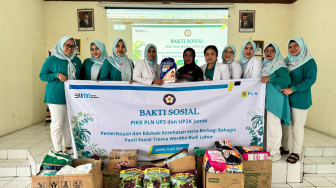 PIKK PLN UP3 Jambi Gelar Bakti Sosial dan Berbagi Kebahagiaan Bersama Lansia Panti Sosial Tresna Werdha Budi Luhur