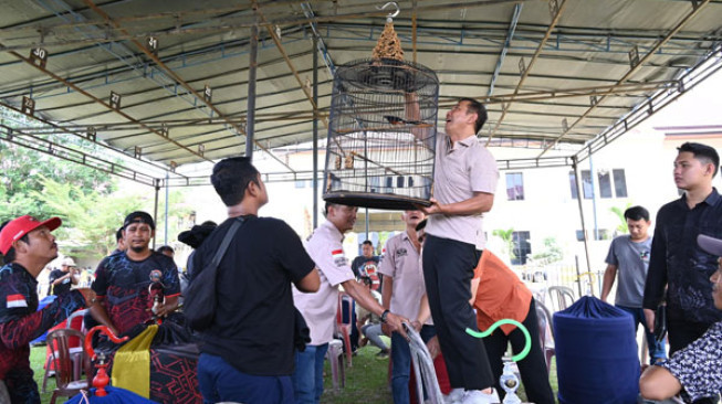 Ratusan Pencinta Burung Ikut Lomba Burung Kicau Kapolda Cup