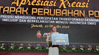 Malam Apresiasi Kreasi 'Setapak Perubahan Polri', Polda Jambi Raih Juara Pertama Lomba E-Rohani.