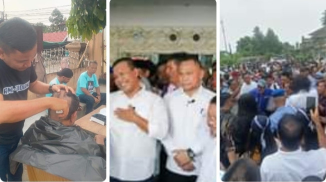 Romi - Sudirman Mendaftar ke KPU, Pengantar Membludak, Sebagian Mencukur Rambut, Rasa Syukur.