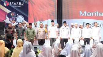 Polda Jambi Gelar Doa dan Sholawat Dalam Rangka Deklarasi Kampanye Damai Pilkada.