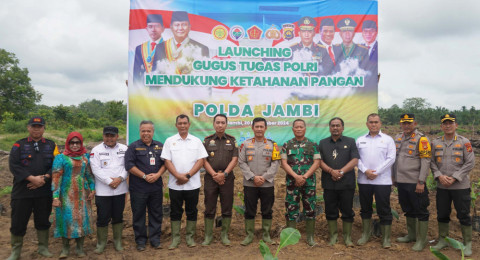 Plt Bupati Tanjab Timur Hadiri Kegiatan Launching Gugus Tugas Polri Mendukung Ketahanan Pangan