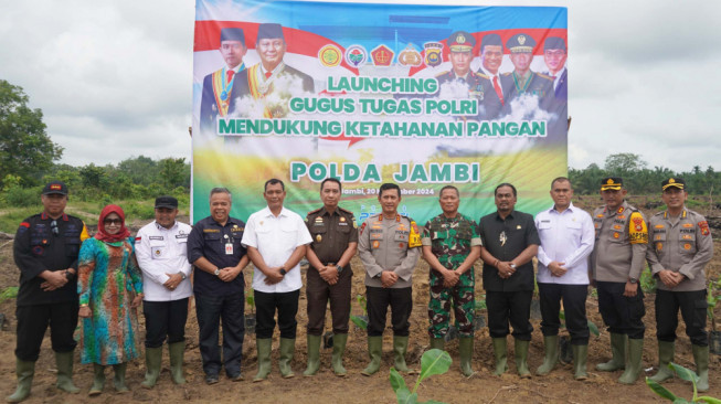 Plt Bupati Tanjab Timur Hadiri Kegiatan Launching Gugus Tugas Polri Mendukung Ketahanan Pangan