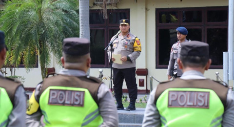 Menuju Pemilihan Kepala Daerah Serentak 2024, Polda Jambi Cek Kesiapan Personel Pengamanan TPS.