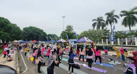 Puluhan Peserta Antusias Mengikuti Poundfit Bersama Yamaha Fazzio Hybrid