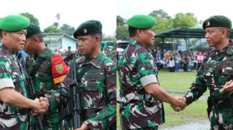 Brigjen TNI Heri Purwanto, Pimpin Apel Keberangkatan Satgas Pamtas Mobile Yonif 142 / KJ Tahun 2025