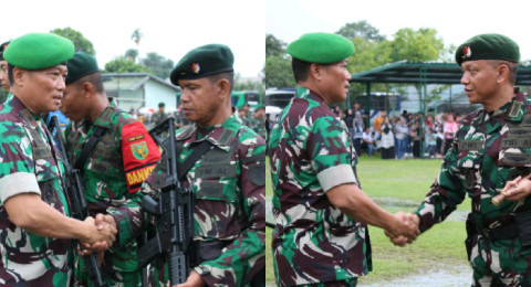 Brigjen TNI Heri Purwanto, Pimpin Apel Keberangkatan Satgas Pamtas Mobile Yonif 142 / KJ Tahun 2025