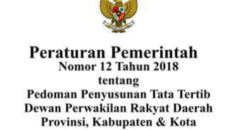 Implementasi Pembentukan Peraturan DPRD di Provinsi Jambi Mengenai Peraturan Pemerintah No.12 Tahun 2018 Pedoman Penyusunan Tata Tertib DPRD