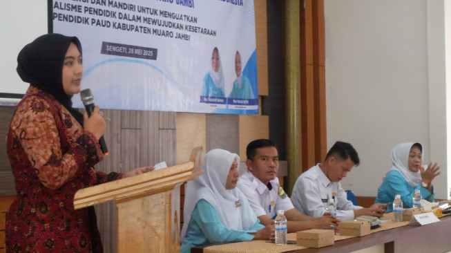 Ririn Novianty BBS Buka Musda HIMPAUDI Muaro Jambi