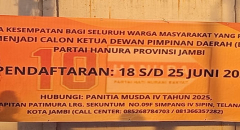 Partai Hati Nurani Rakyat Buka Pendaftaran Calon Ketua, Musda Direncanakan 12 Juli Mendatang