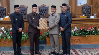 Pemerintah Kabupaten Muaro Jambi Hadiri Rapat Paripurna Penyampaian Ranperda APBD  Tahun 2024
