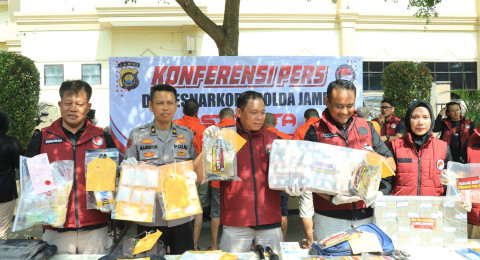Sita Uang 1,4 Miliar , Polda Jambi Ringkus Jaringan Narkoba Antar Wilayah