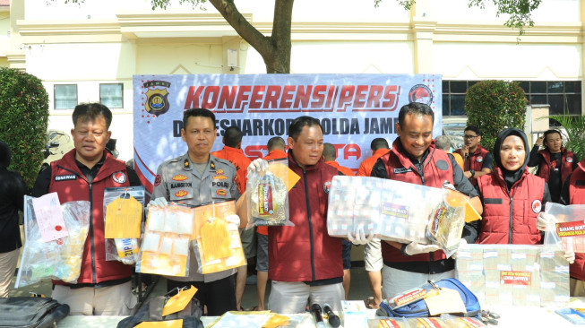 Sita Uang 1,4 Miliar , Polda Jambi Ringkus Jaringan Narkoba Antar Wilayah
