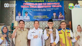 Bupati Muaro Jambi Buka Pelatihan Pembekalan dan Uji Sertifikasi Tenaga Kontruksi Terampil 2025