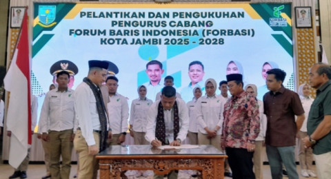 Dihadiri Wali Kota, FORBASI Kota Jambi Dilantik: Pemerintah Siap Bersinergi dengan Pemuda
