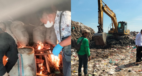 Dari Laut ke TPA, 429 Karung Bawang Ilegal Berakhir Dikubur di Talang Gulo