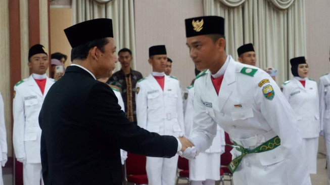 Bupati Muaro Jambi Kukuhkan Calon Paskibraka Upacara HUT ke-80 RI