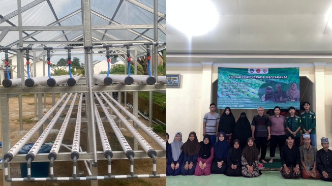Unja Dorong Kemandirian Pesantren Melalui Program Hidroponik dan Pelatihan Pemasaran Sayuran