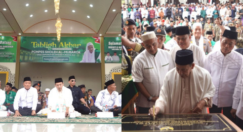Syiar Kebangsaan dalam Tabligh Akbar: Danrem 042/Gapu Hadir Bersama Habib Luthfi di Tanjab Barat