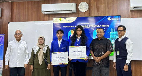 Merajut Harapan Pendidikan, Elnusa Serahkan Beasiswa Sobat Bumi dan Gelar Leader Sharing di Universitas PERTAMINA