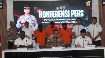 Otak Pembalakan Liar Di Kecamatan Bandar Laksamana, Kabupaten Bengkalis Diburu, Tiga Pekerja Diamankan serta Barang Bukti