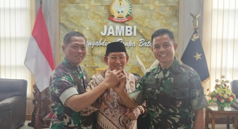 Danrem 042/Garuda Putih Jambi dari Brigjen TNI Heri Purwanto ke Kolonel Nyamin, Ketua MUI Umar Yusuf : Sinergitas Sudah Mantap