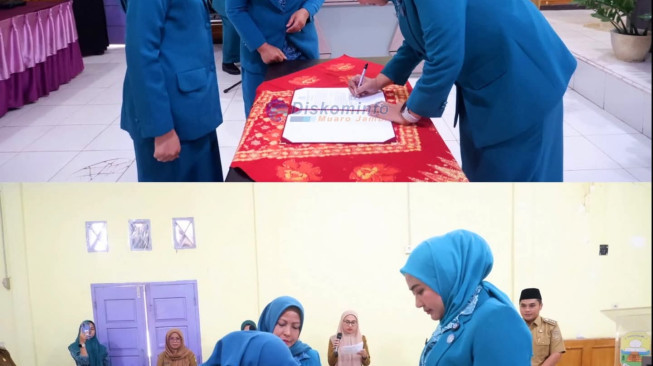 Desi Lestari, Ketua TP PKK Kecamatan Maro Sebo Dilantik Ketua TP PKK Muaro Jambi, Ny. Ririn Novianty Bambang Bayu Suseno, S.E.