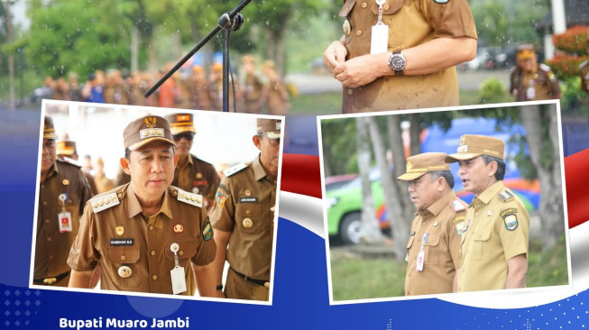 Usai Libur Lebaran, Pemkab Muaro Jambi Gelar Apel Gabungan di Bukit Cinto Kenang