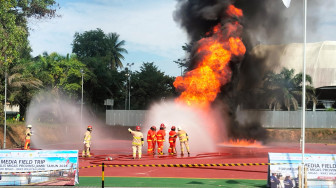 Saksikan Simulasi Fire Ground HSSE, Jurnalis FJM Jambi Puji Kesiapsiagaan Darurat PEP Field Jambi