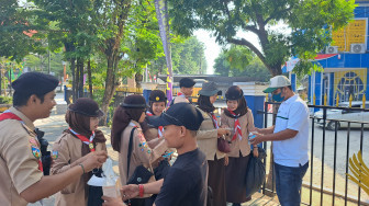 Udara Mulai Berasap,  IJTI Pengda Jambi dan Adya Group Bagikan Ribuan Masker Gratis