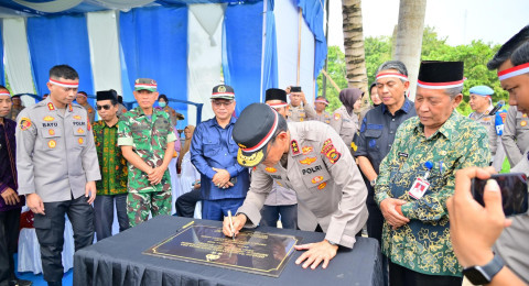 Jembatan Merah Putih Presisi Diresmikan, Pangkas Jarak Tempuh 2 Jam dari Desa Raden Betung dengan Desa Sebrang Betung, Kecamatan Kumpeh.