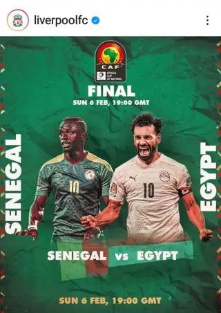Poster Sadio Mane dan Mohammad Salah di IG Club Liverpool ( poto : IG Liverpool