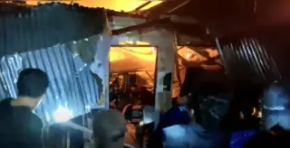 Kebakaran di Kuala Tungkal, Senin malam | foto : af