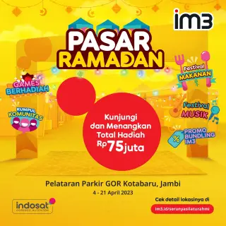 Pasar Ramadan IM3 di GOR Kota Baru. ( Foto : Indosat)