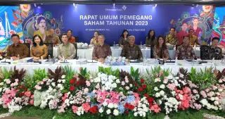 Direksi PermataBank melakukan Rapat Umum Pemegang Saham Tahunan (RUPST) PermataBank 2023 yang berlangsung di Jakarta, 6 April 2023. ( Foto Dok: Bank Permata)