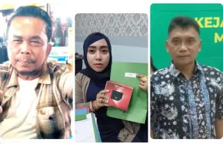 Pengiat Media Sosial, Nazli, Direktur PT TBM, Ari Budi Pratiwi dan Kejari Muaro Jambi, Kamin, SH, MH. ( Foto: Istimewa)