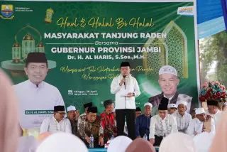 Haul dan Halal Bihalal bersama masyarakat Tanjung Raden, Minggu (28/4/2024) foto: Erict Sutriedi