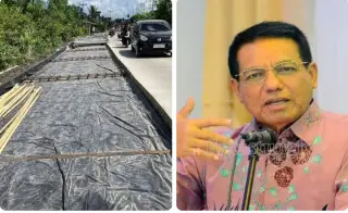 Pekerjaan Jalan Nasional yang asal jadi dan Usman Ermulan || Dok kbr