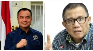 Ketua PWI Sumut, Farianda Putra Sinik dan Ketua PWI Pusat, Hendri CH Bangun || Dok kbr18