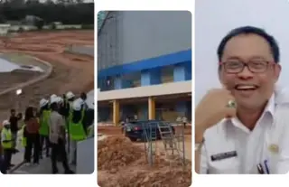 Kiri : Progres stadion di Pijoan sekitar bulan Oktober 2024, Kanan : Martayadi Tajudin || dok tiktok