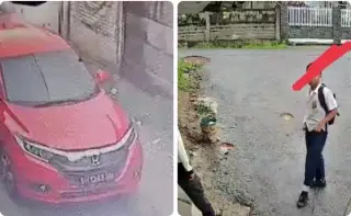 Mobil pelaku pelecehan seks terekam CCTV dan korban Pelecehan seorang siswa || dok